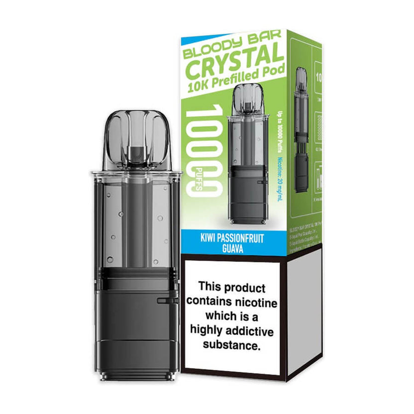 Kiwi Passion Fruit Guava Bloody Bar Crystal 10K Refill Pod