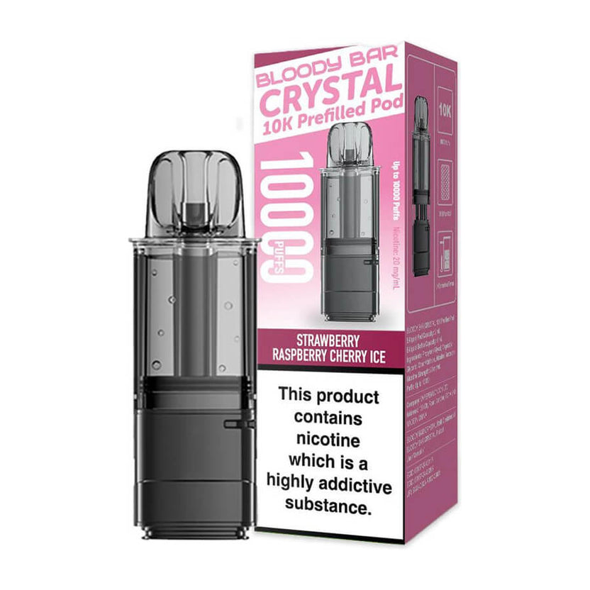 Strawberry Raspberry Cherry Ice Bloody Bar Crystal 10K Refill Pod