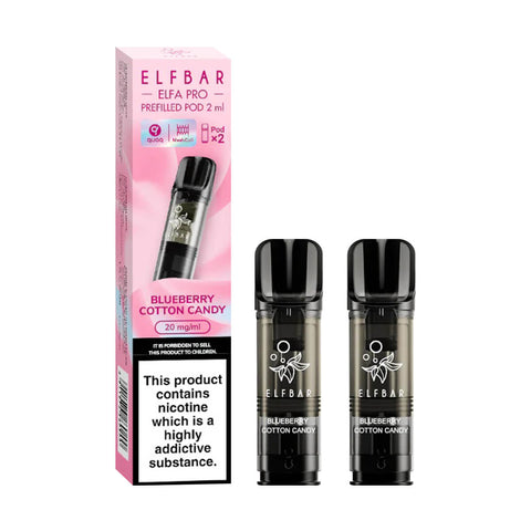 ELF Bar ELFA Pro Prefilled Pods Blueberry Cotton Candy Duo