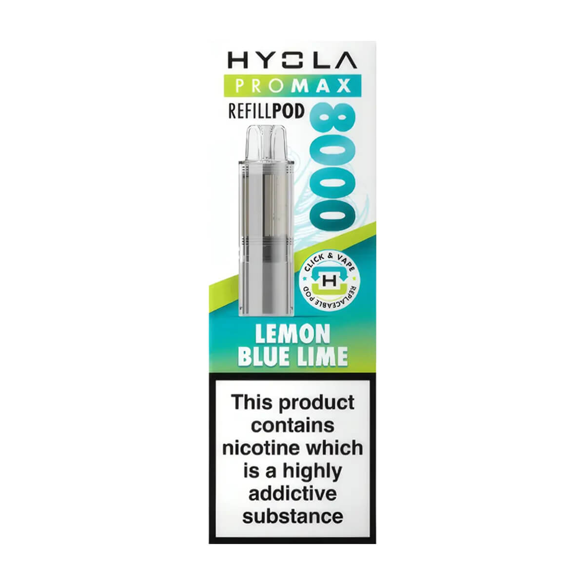 Lemon Blue Lime Hyola Pro Max 8000 Refill Pack  Vape 360 Uk