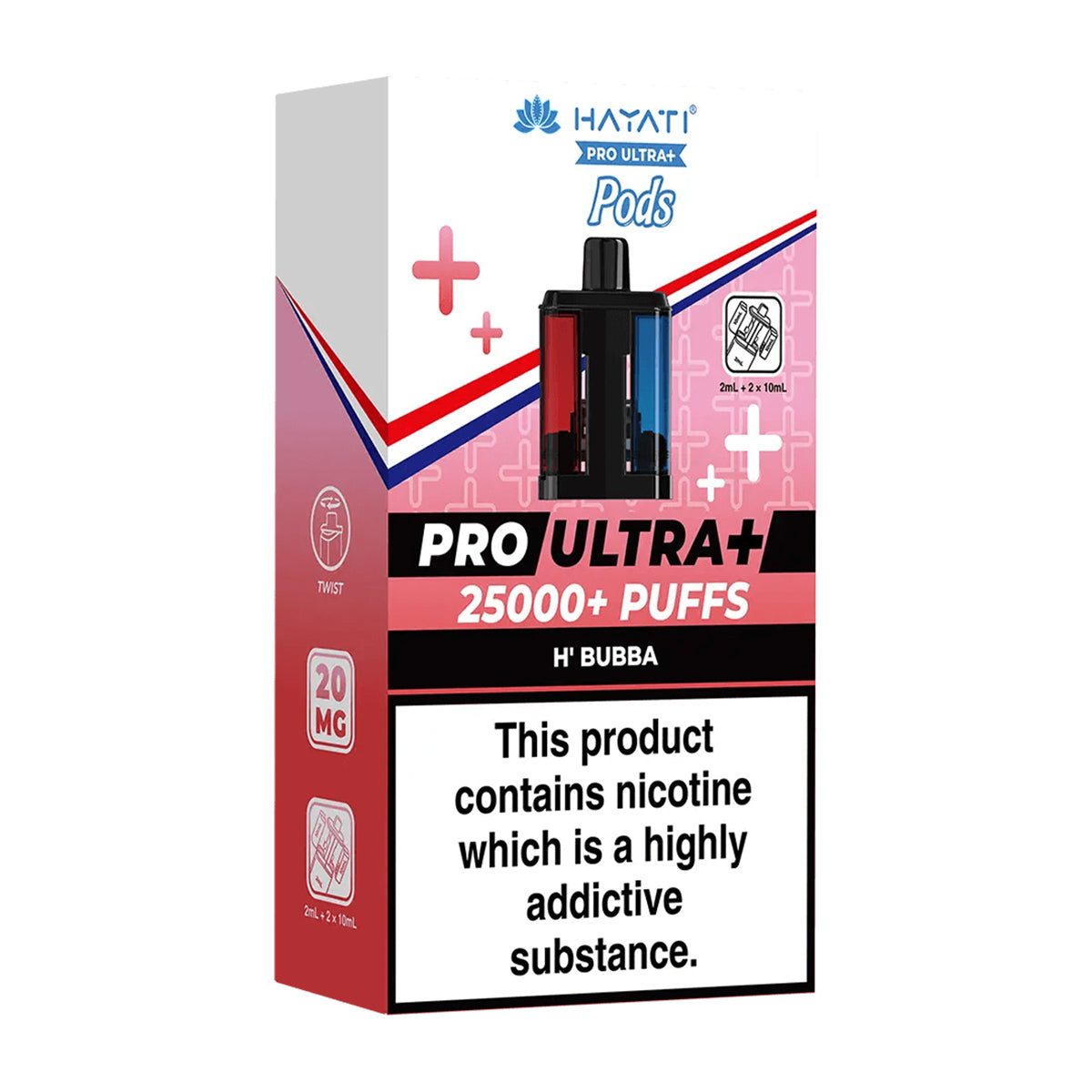 H'Bubba Pro Ultra Plus 25K Prefilled Pod + Refill by Hayati  Vape 360 Uk