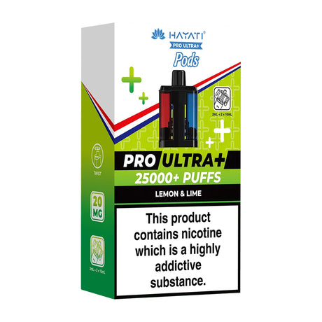 Lemon & Lime Pro Ultra Plus 25K Prefilled Pod + Refill by Hayati