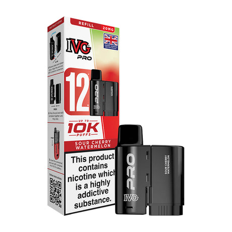 Sour Cherry Watermelon IVG Pro 12 Refill Pack