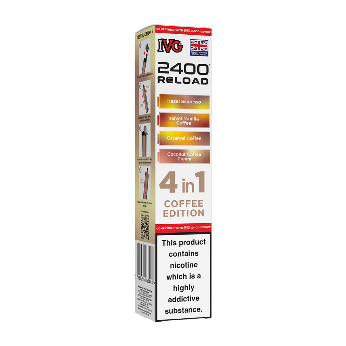 Coffee Edition IVG 2400 Reload Prefilled Pods – Vape 360 Uk