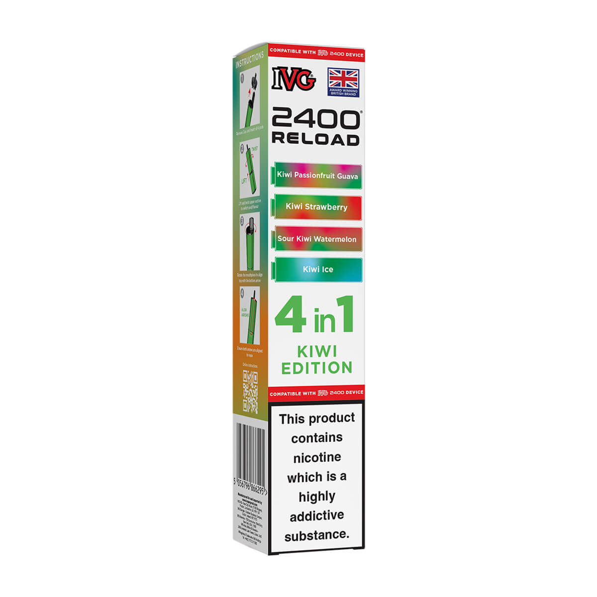 Kiwi Edition IVG 2400 Reload Prefilled Pods