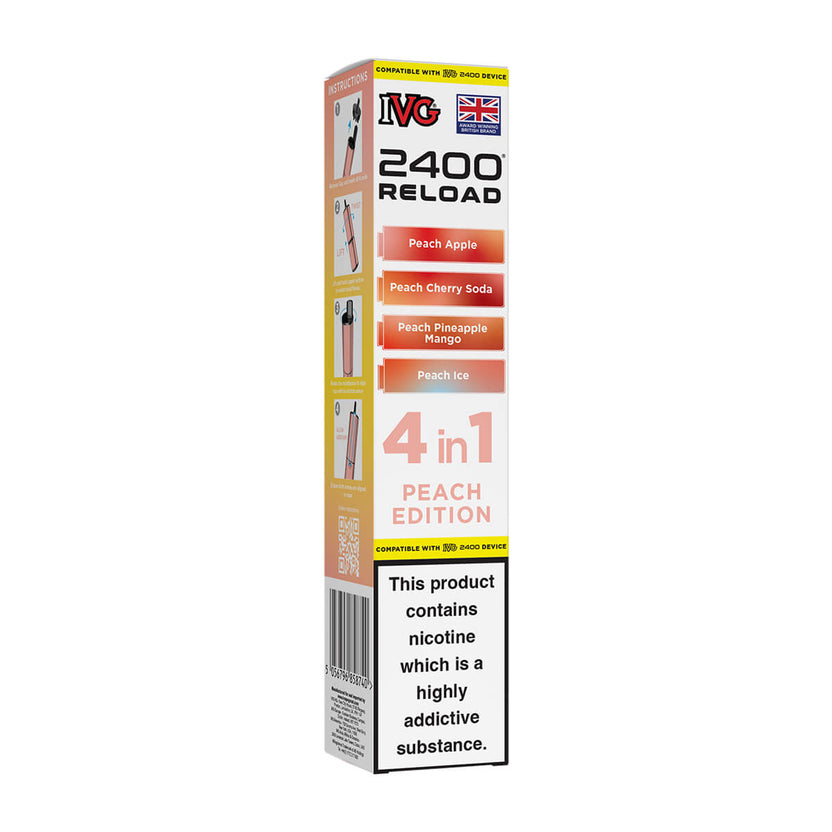 Peach Edition IVG 2400 Reload Prefilled Pods