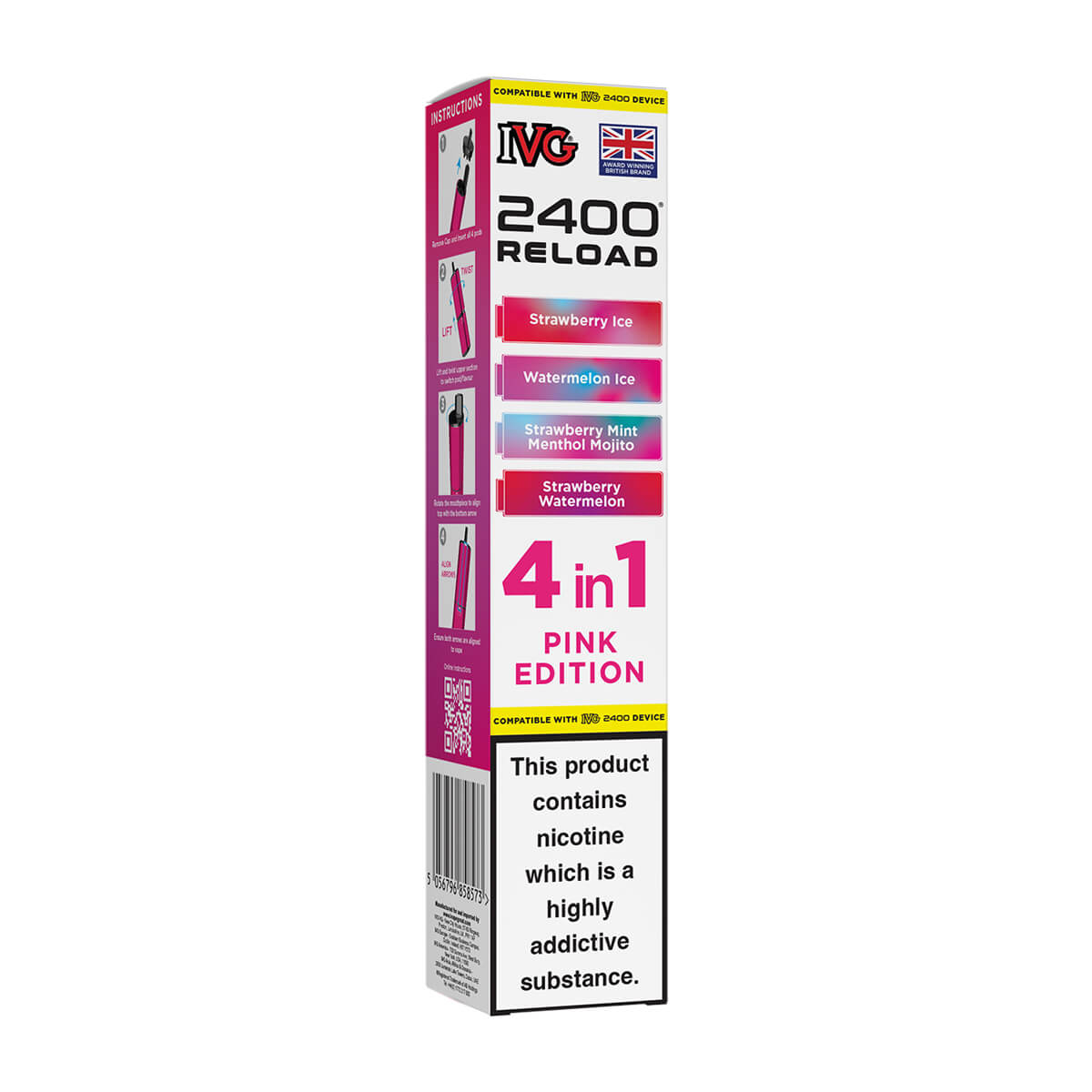 Pink Edition IVG 2400 Reload Prefilled Pods