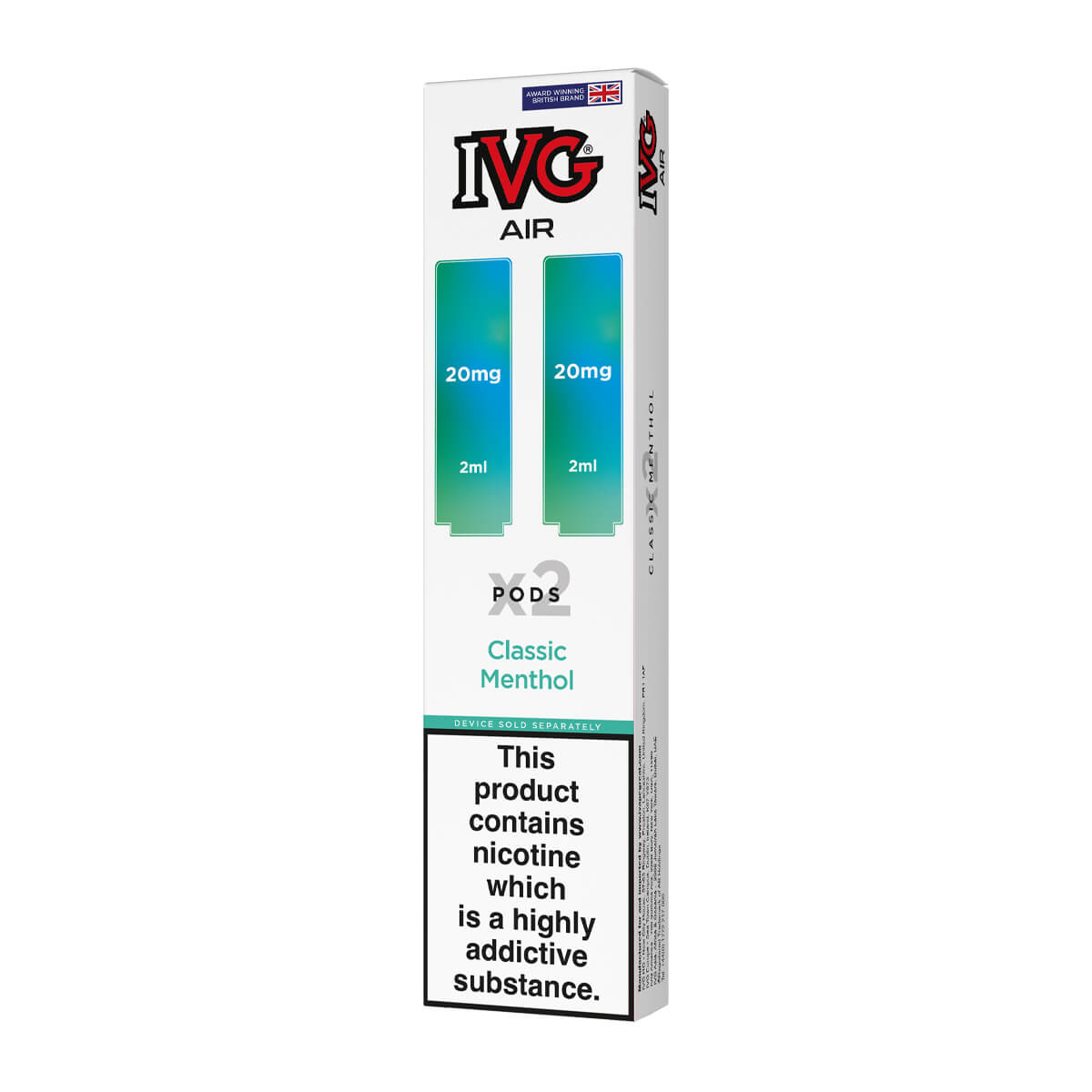 Classic Menthol IVG Air Prefilled Pods For 4-In-1 Vape Kit – Vape 360 Uk