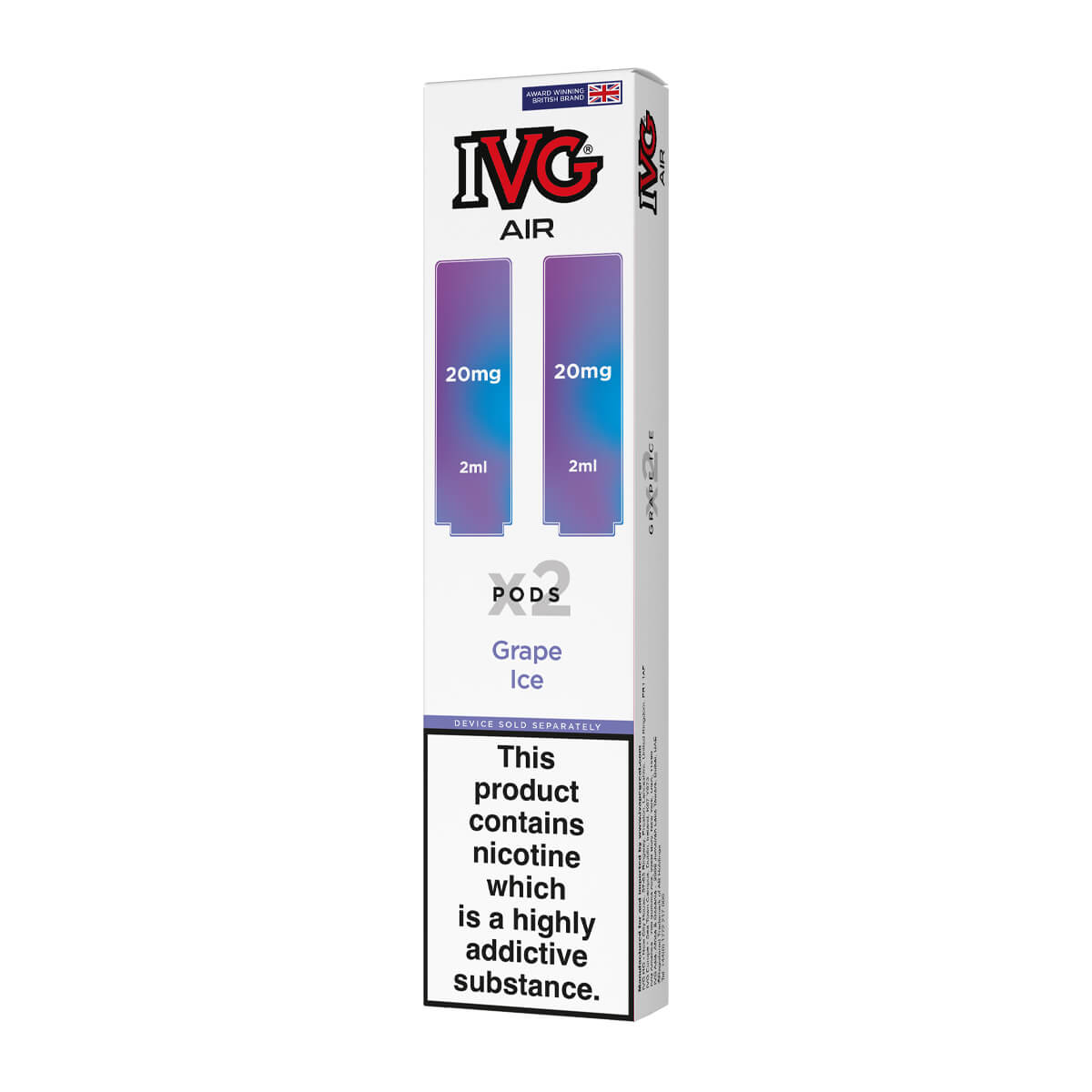 Grape Ice IVG Air Prefilled Pods For 4-In-1 Vape Kit – Vape 360 Uk