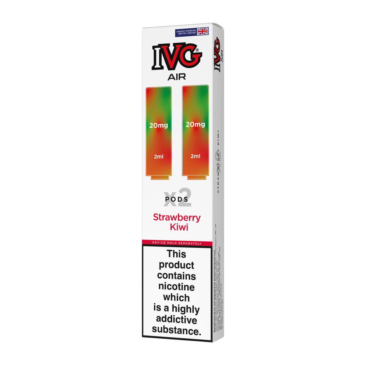 Strawberry Kiwi IVG Air Prefilled Pods For 4-In-1 Vape Kit Vape 360 Uk Strawberry Kiwi IVG Air Prefilled Pods For 4-In-1 Vape Kit Vape 360 Uk