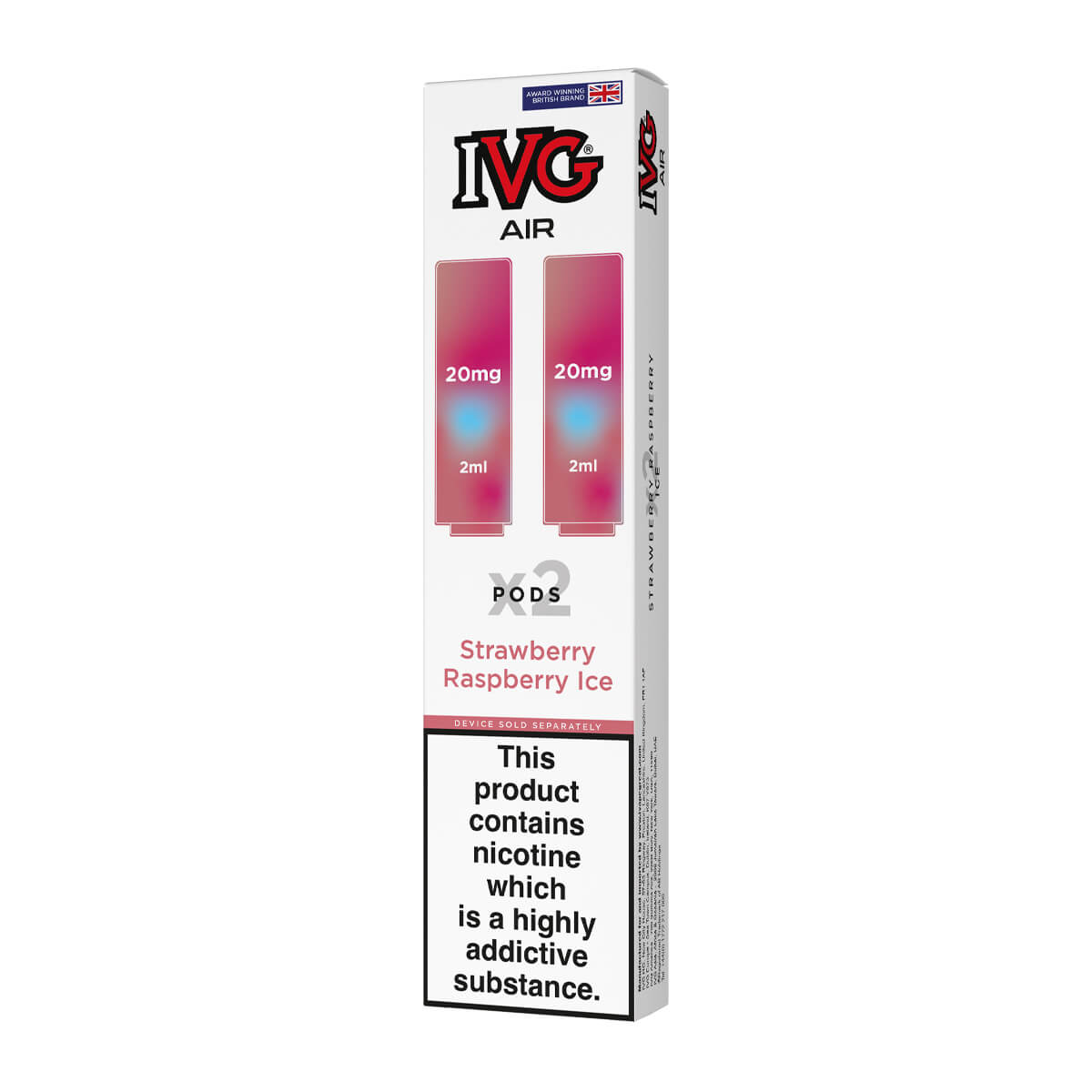 Strawberry Raspberry Ice IVG Air Prefilled Pods