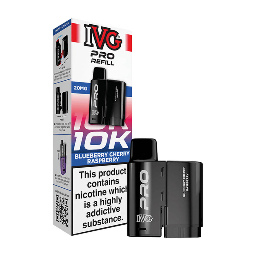 Raspberry Cherry Blueberry IVG Pro 12 Refill Pack