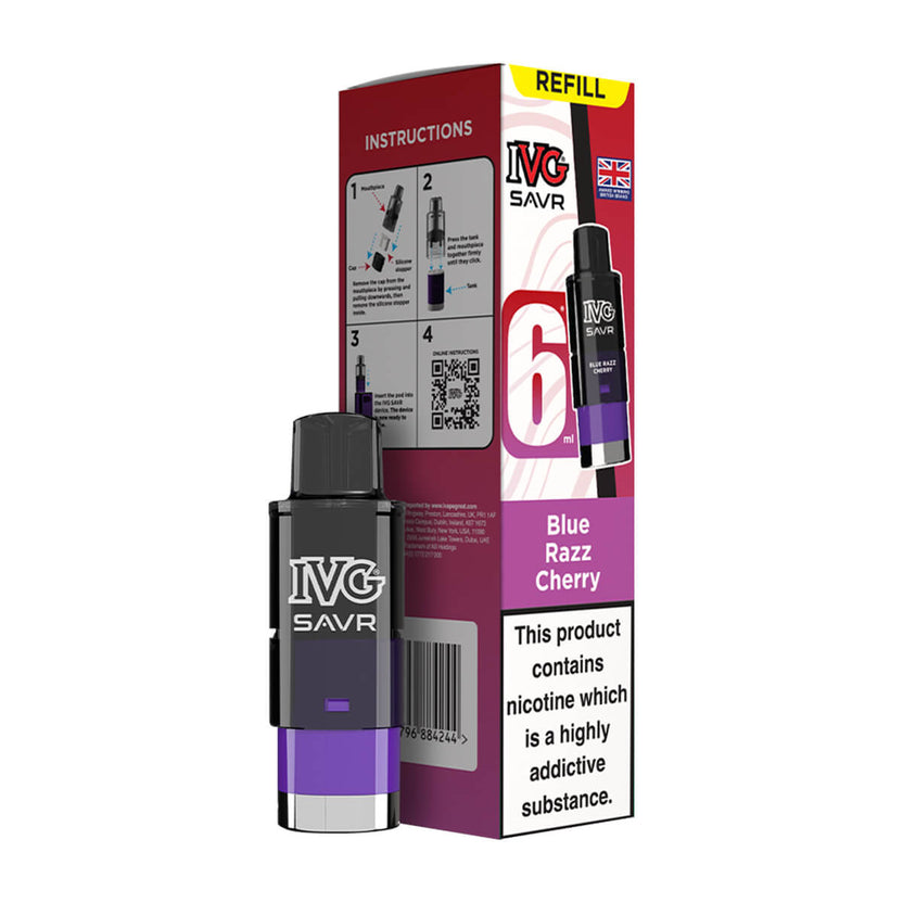 IVG SAVR Prefilled Pod Blue Razz Cherry