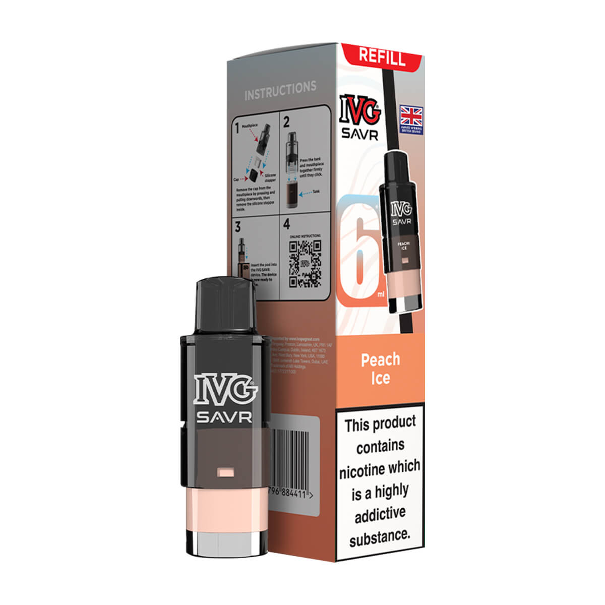 IVG SAVR Prefilled Pod Peach Ice