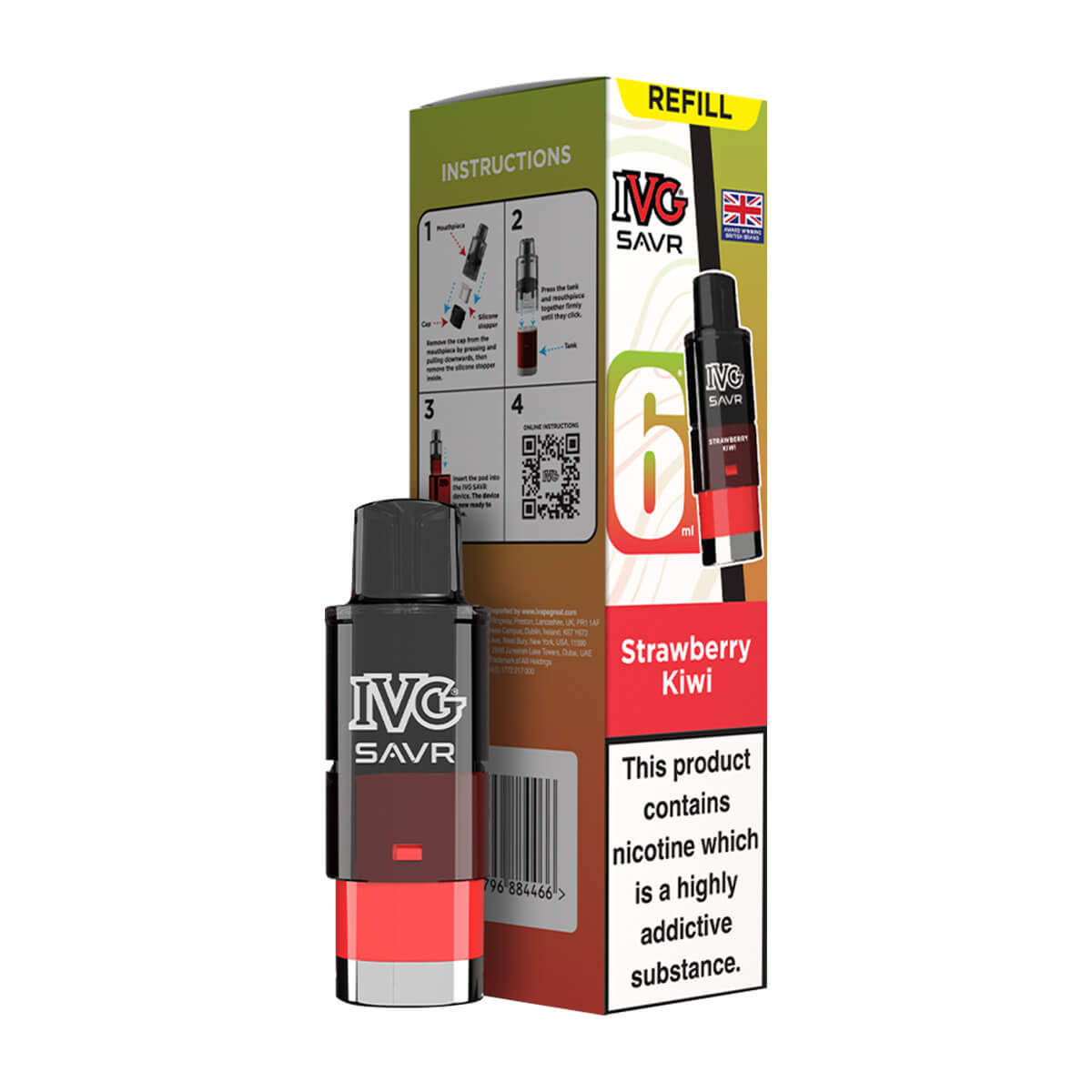 IVG SAVR Prefilled Pod Strawberry Kiwi
