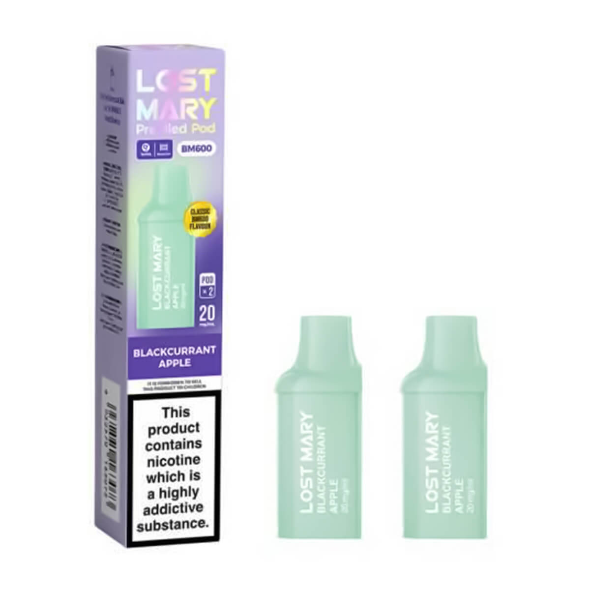 Blackcurrant Apple BM600 Prefilled Pods by Lost Mary