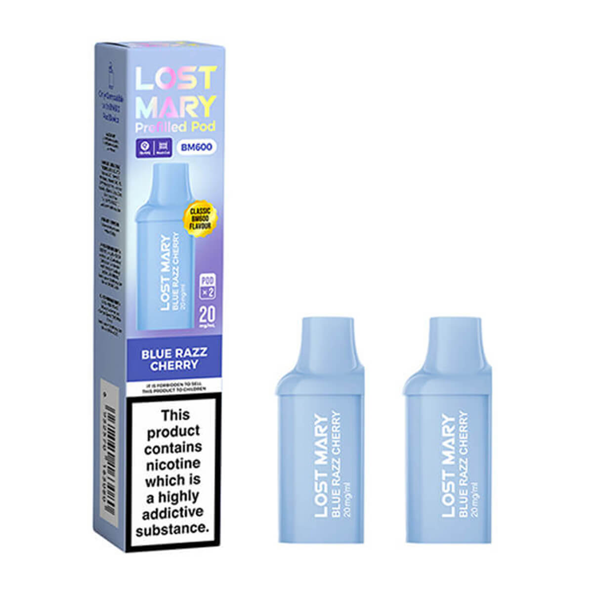 Blue Razz Cherry BM600 Prefilled Pods by Lost Mary