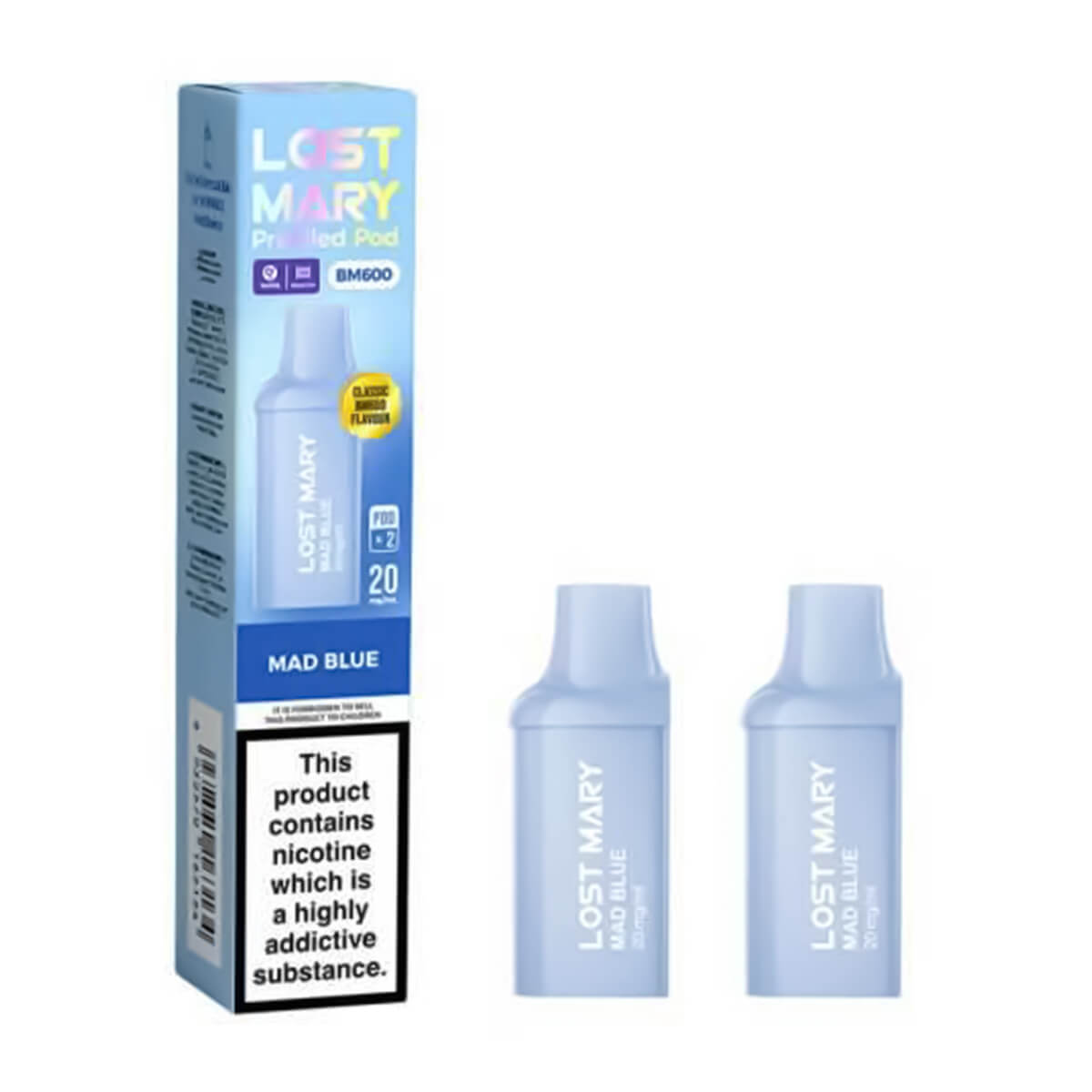 Mad Blue BM600 Prefilled Pods by Lost Mary