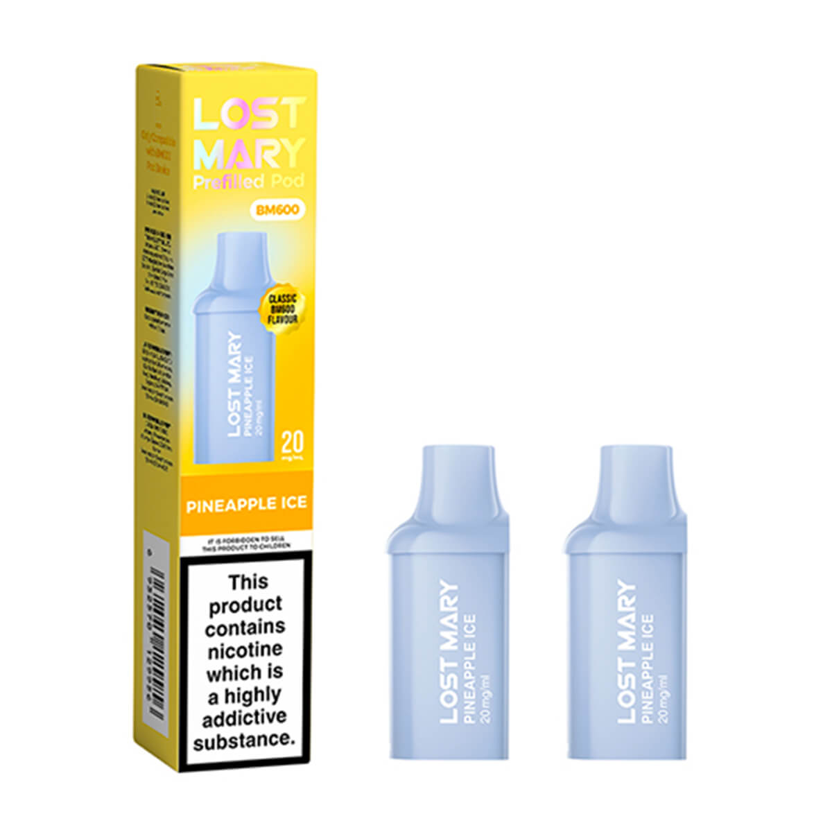 Pineapple Ice BM600 Prefilled Pods by Lost Mary