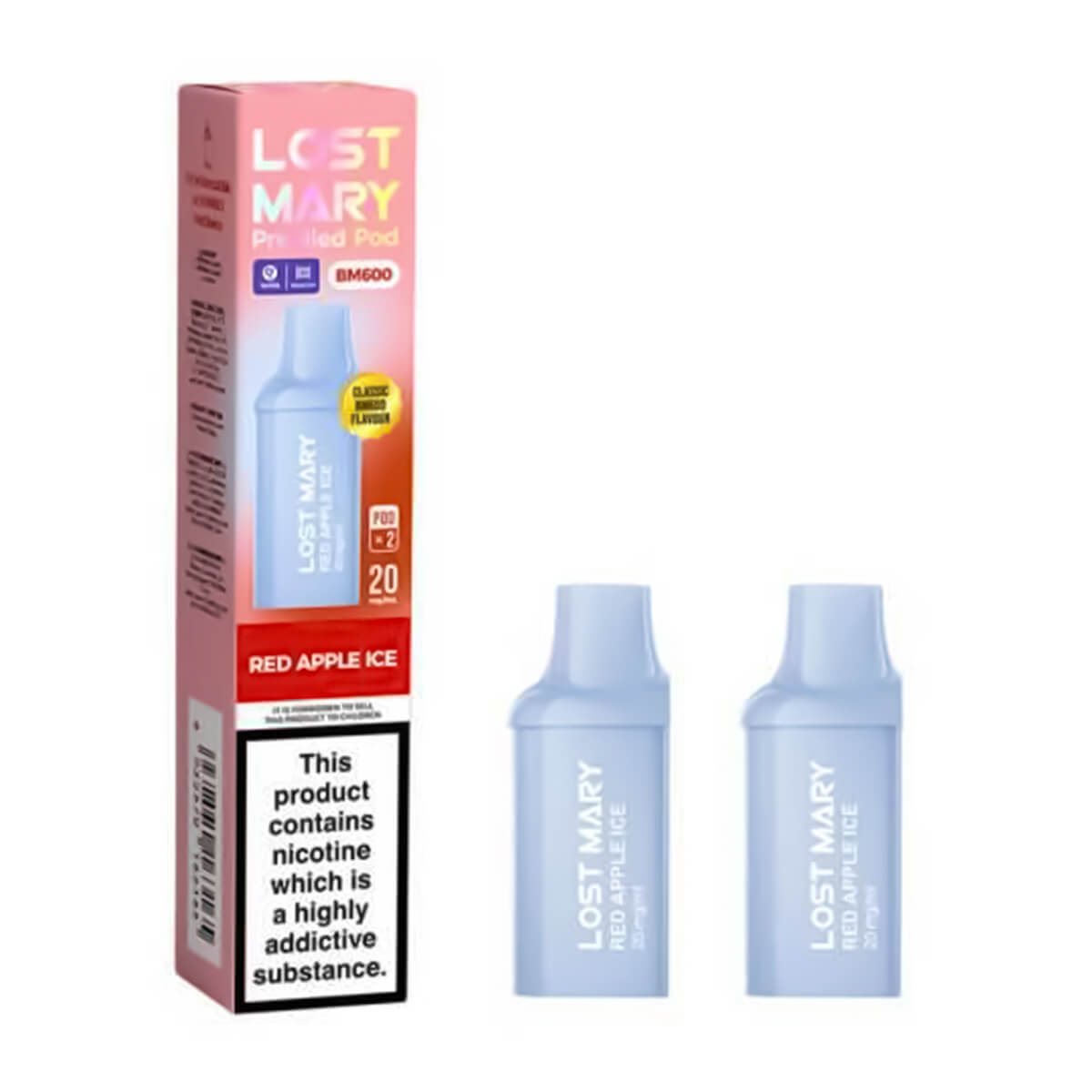 Red Apple Ice BM600 Prefilled Pods by Lost Mary