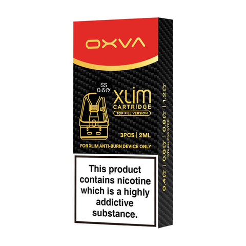 OXVA Xlim SS Top Fill Replacement Pods - 0.6 Ohm