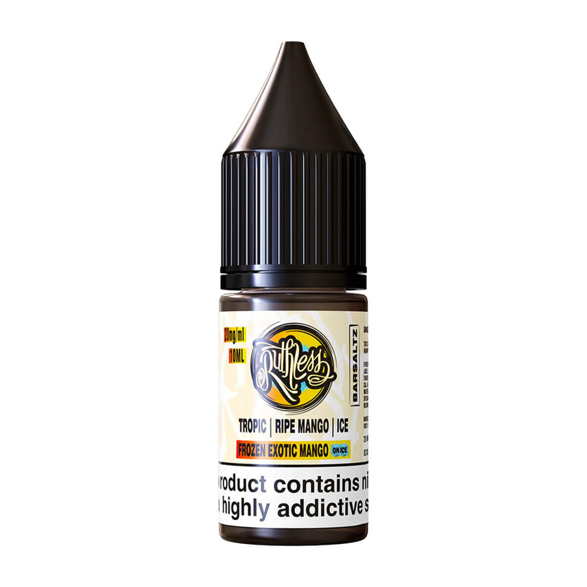 Frozen Exotic Mango On Ice Nic Salt E-Liquids by Ruthless Bar Saltz