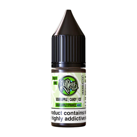 Sour Apple Strawzz On Ice Nic Salt E-Liquids by Ruthless Bar Saltz