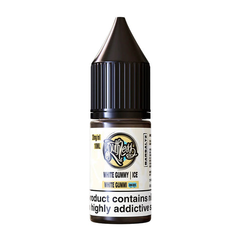 White Gummi On Ice Nic Salt E-Liquids by Ruthless Bar Saltz