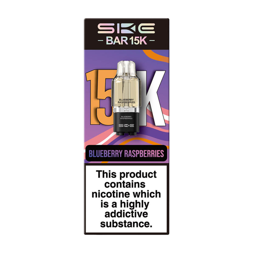 SKE Bar 15K Prefilled Pod + Refill Tank - Blueberry Raspberries