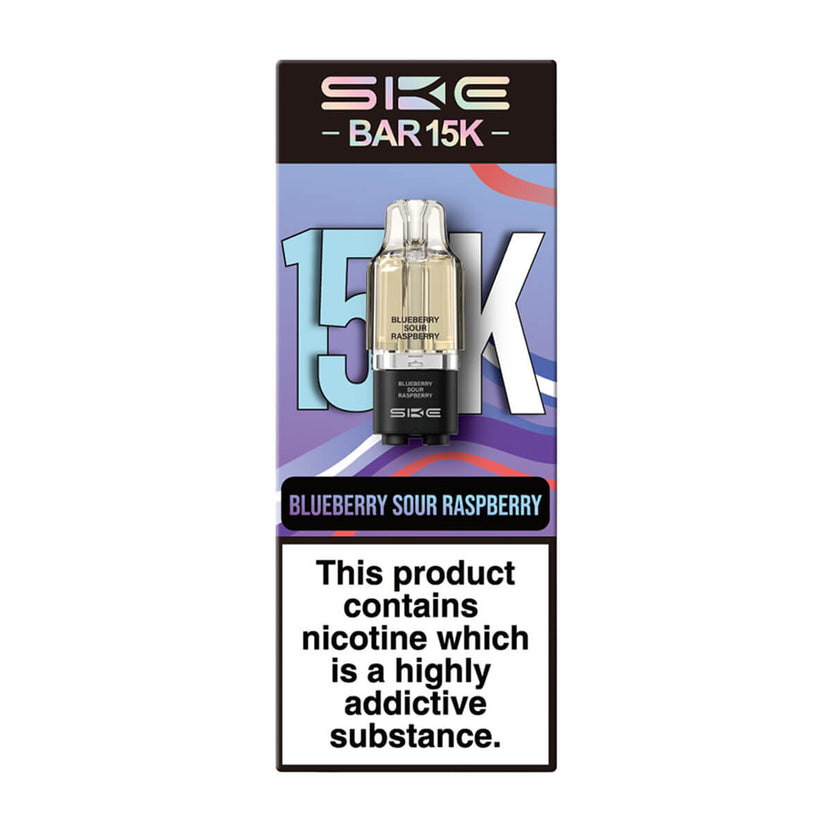 SKE Bar 15K Prefilled Pod + Refill Tank - Blueberry Sour Raspberry