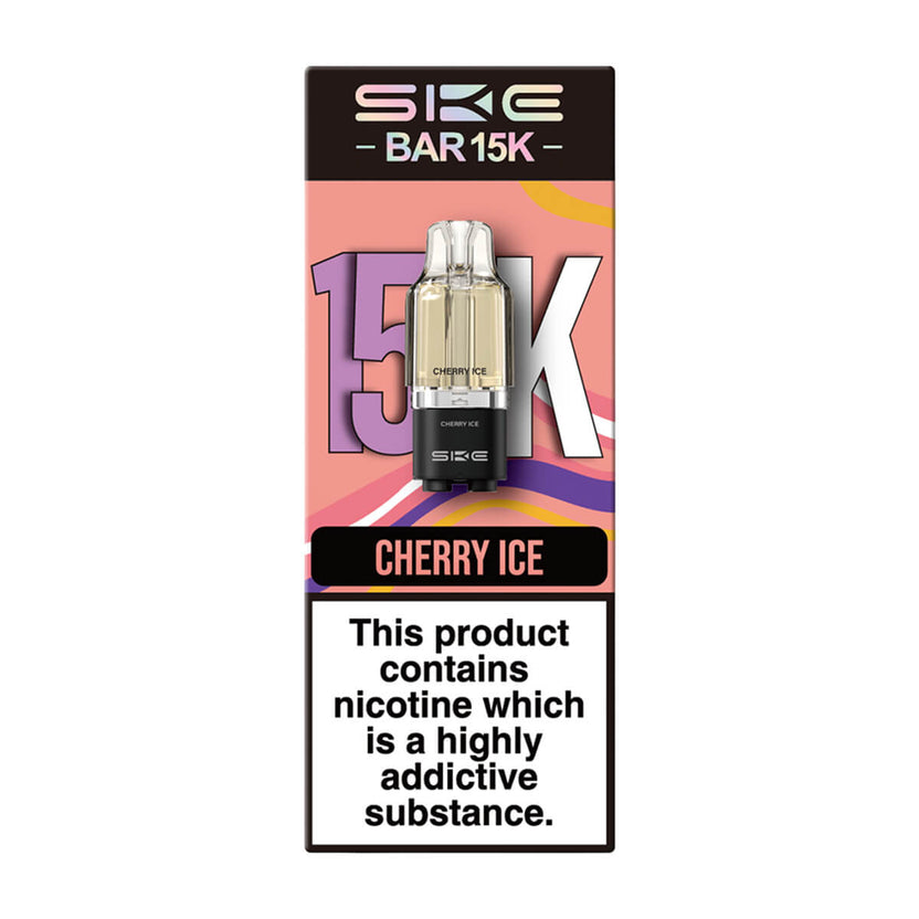 SKE Bar 15K Prefilled Pod + Refill Tank - Cherry Ice