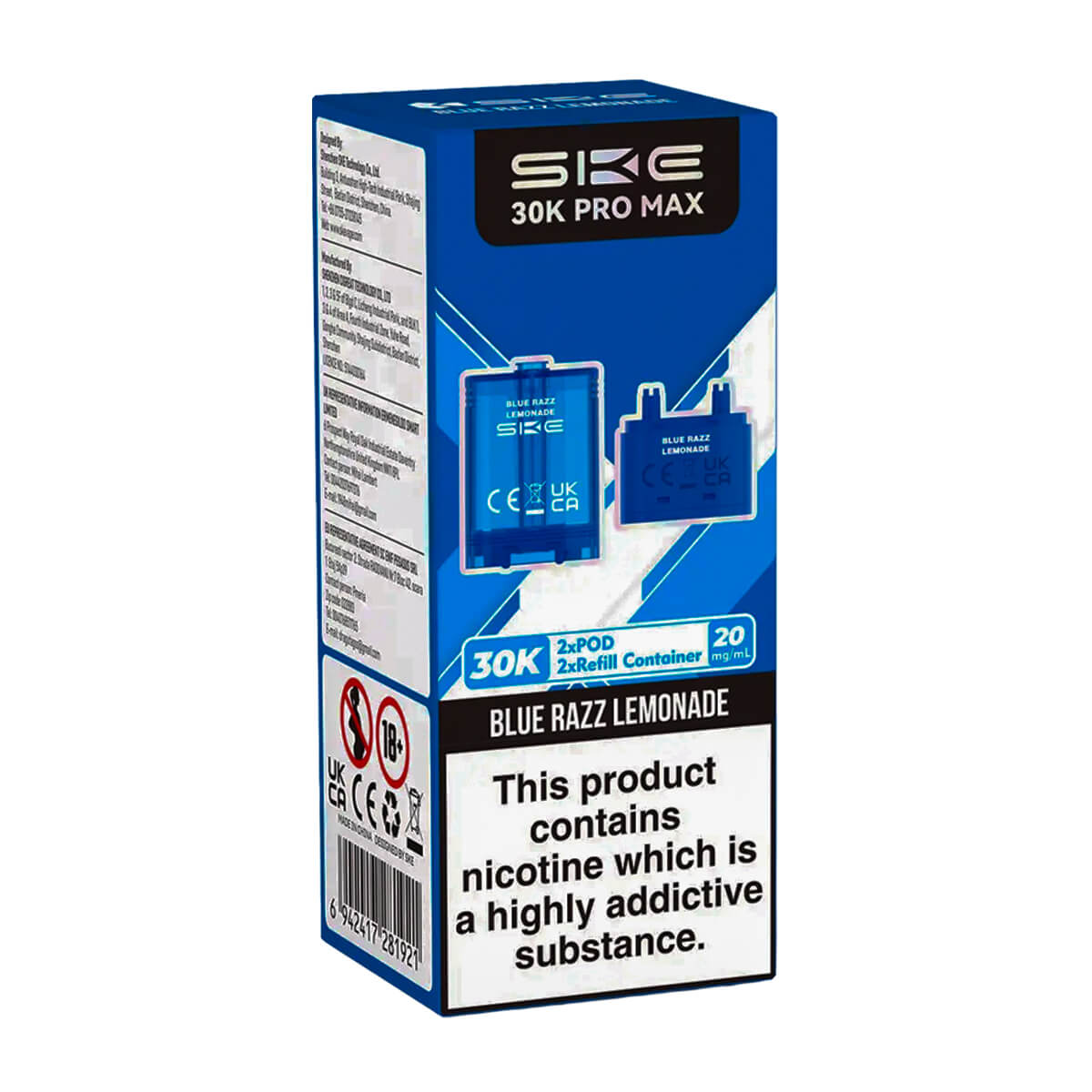 Blue Razz Lemonade SKE 30K Pro Max Prefilled Pod + Refill