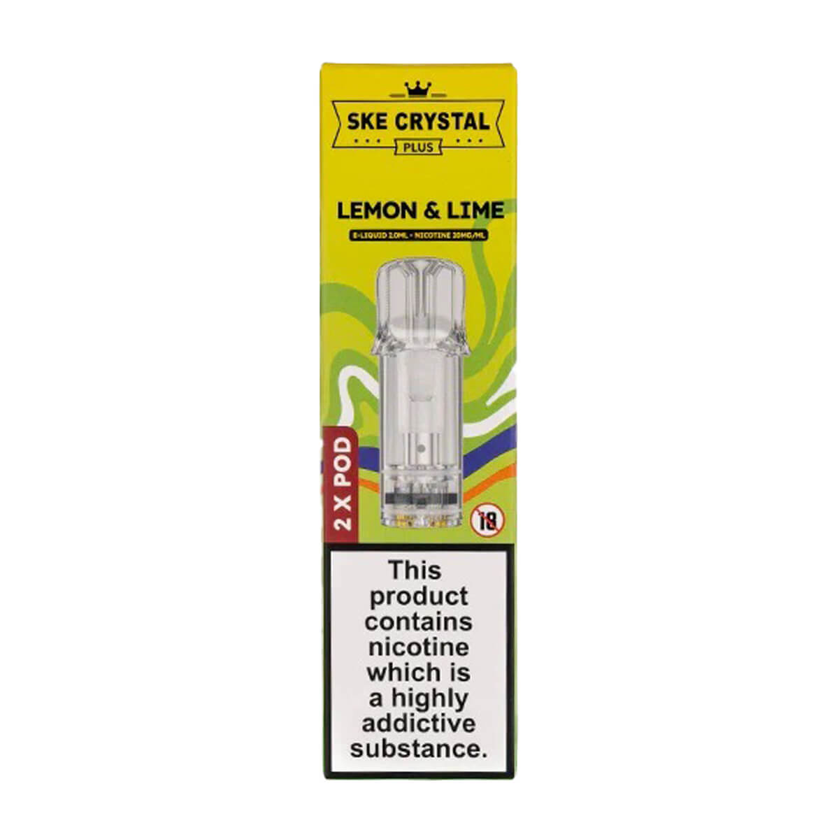 Lemon & Lime Crystal Plus Prefilled Pods by SKE