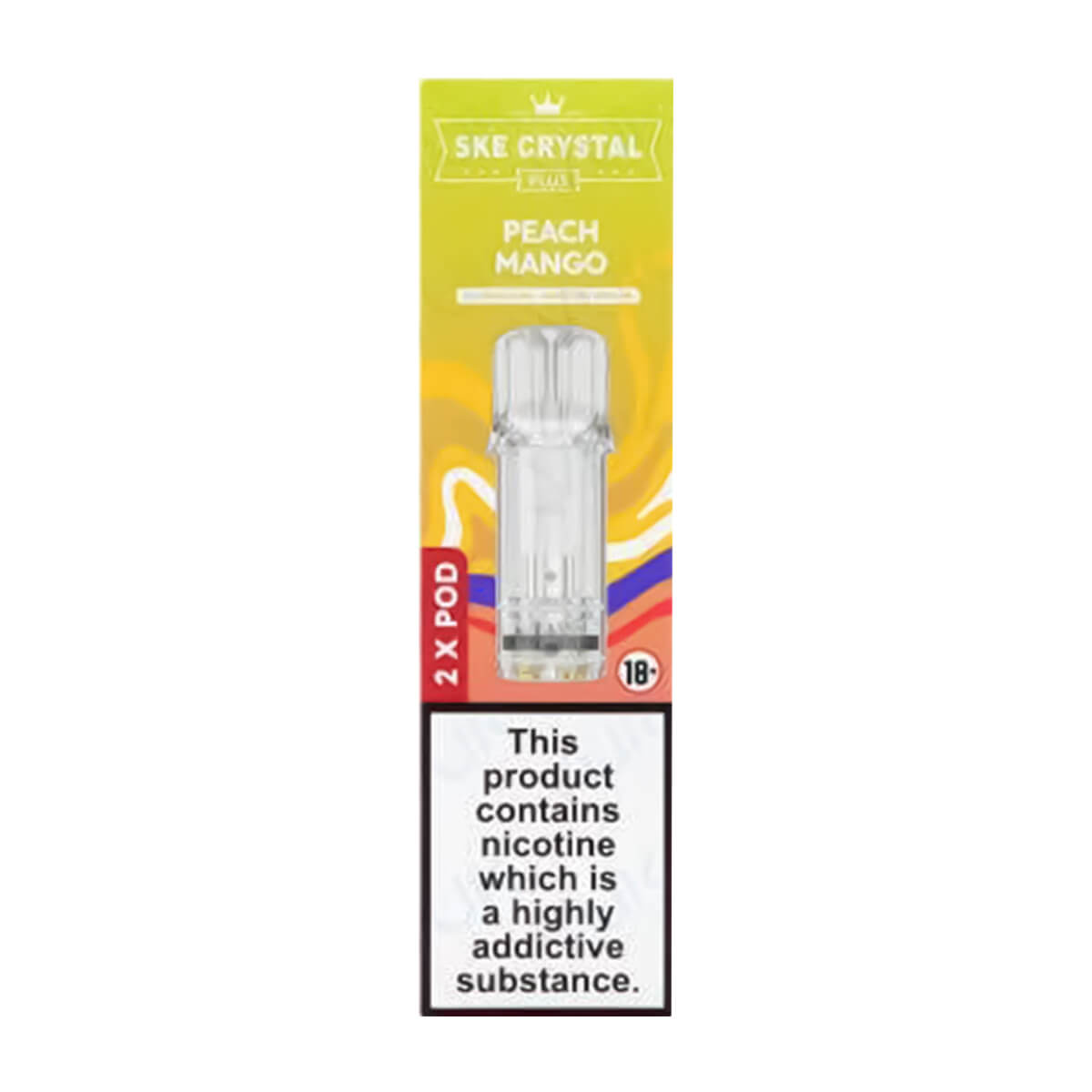 Peach Mango Crystal Plus Prefilled Pods by SKE