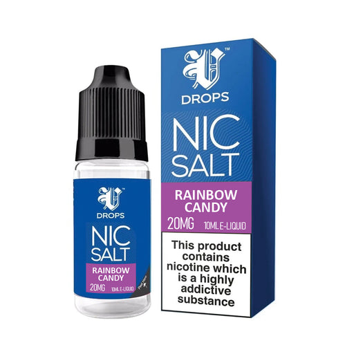 V Drops 10ml Nic Salt E-Liquid Rainbow Candy