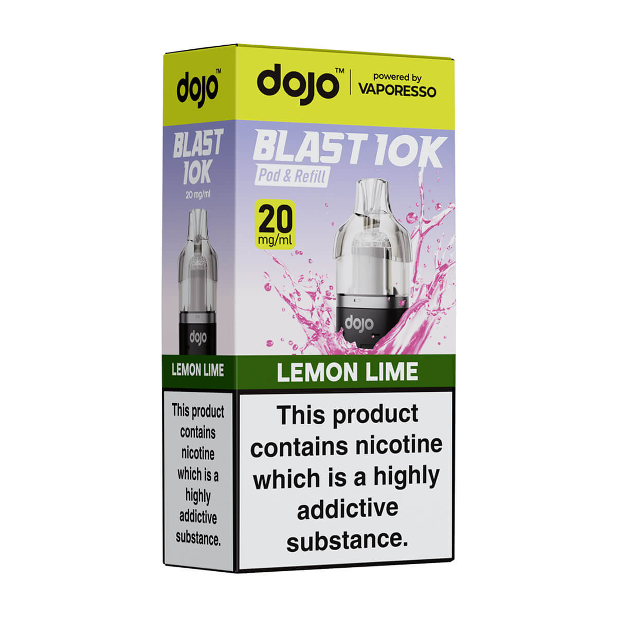 Lemon Lime DoJo Blast 10k Prefilled Pods + Refills by Vaporesso Vape 360 Uk Lemon Lime DoJo Blast 10k Prefilled Pods + Refills by Vaporesso Vape 360 Uk