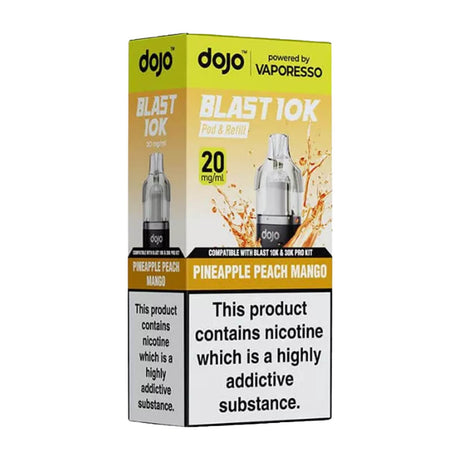 Pineapple Peach Mango DoJo Blast 10k Prefilled Pods + Refills by Vaporesso
