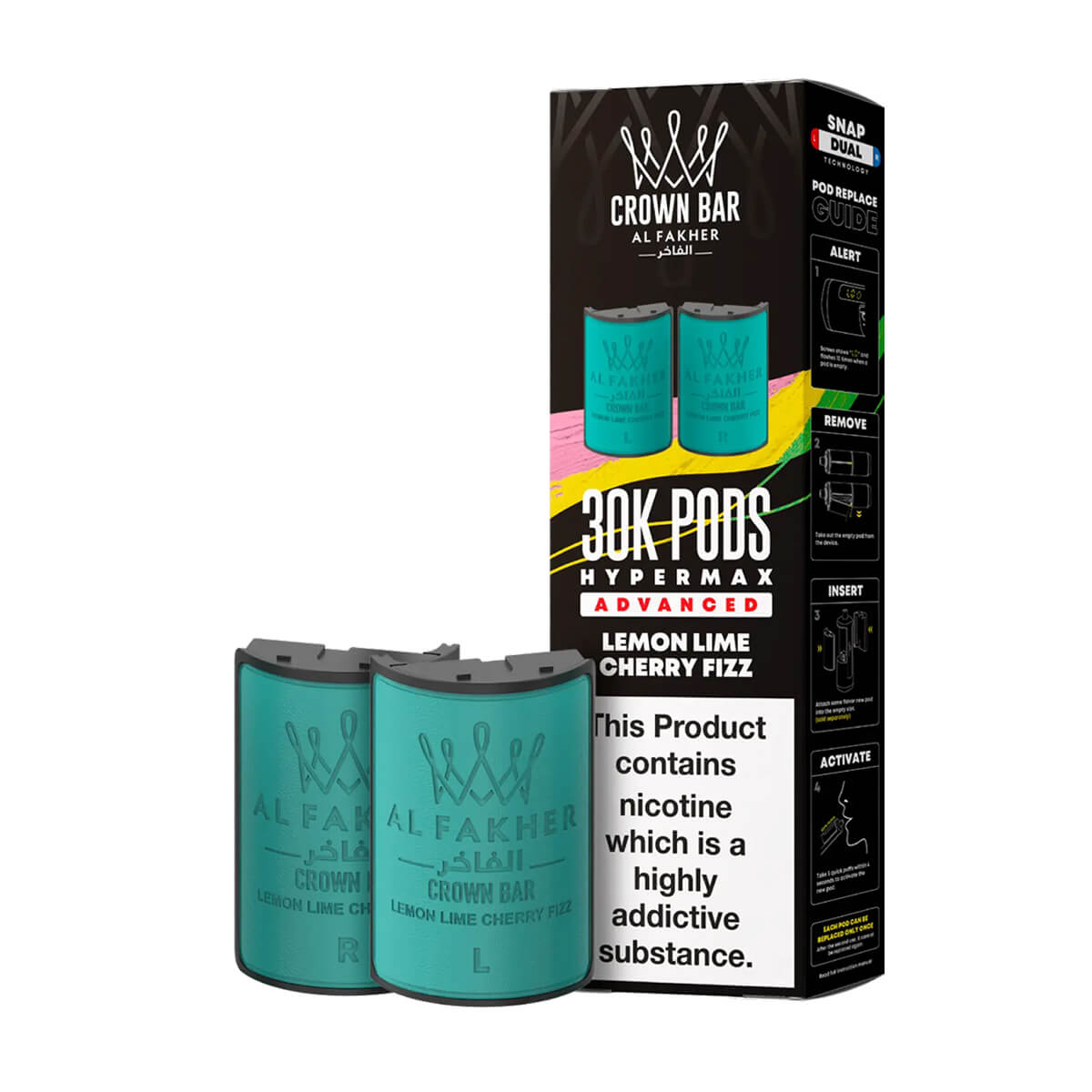 Lemon Lime Cherry Fizz Al Fakher 30K Hypermax Refill Pods