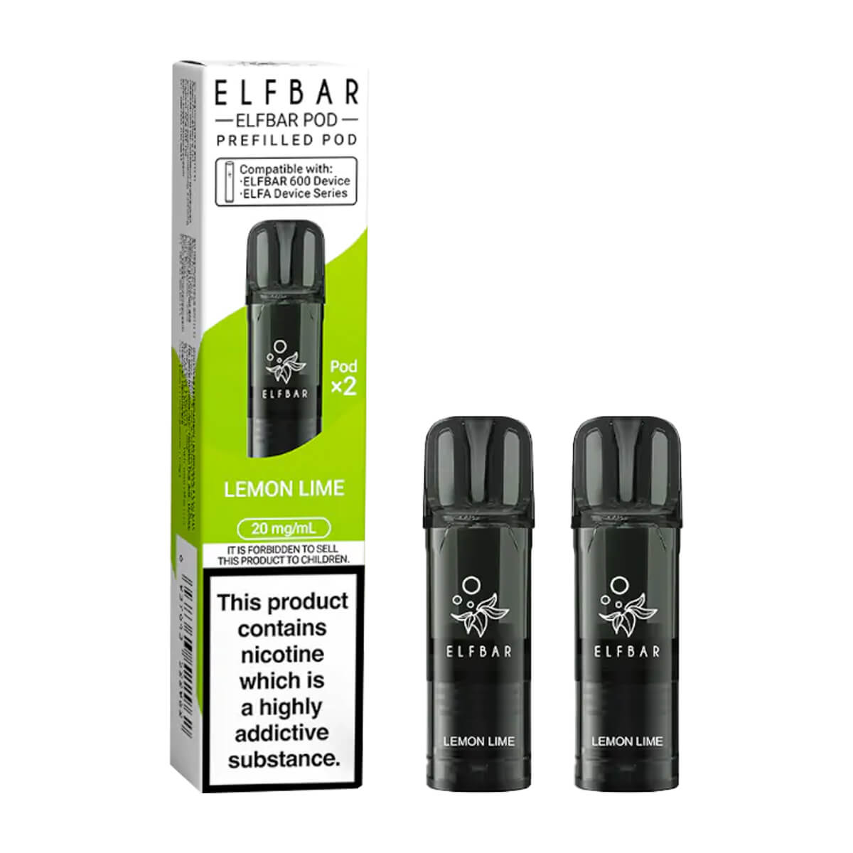 Lemon Lime ELF Bar 600 Prefilled Pods