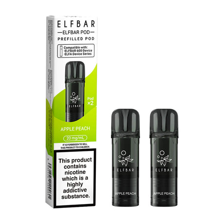 Apple Peach ELF Bar 600 Prefilled Pods