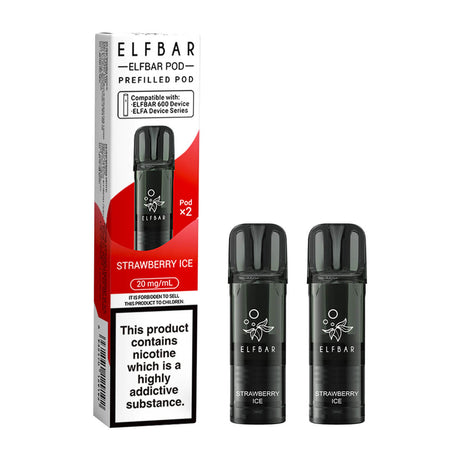 Strawberry Ice ELF Bar 600 Prefilled Pods