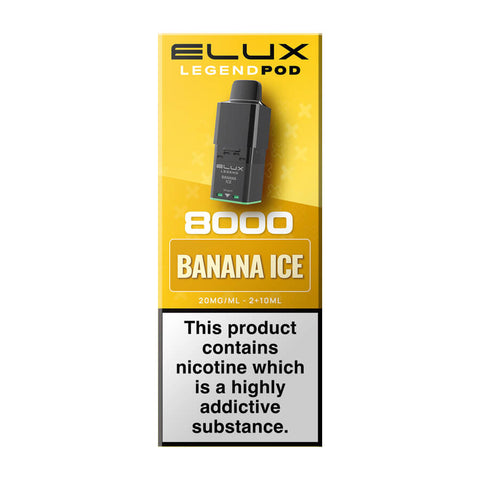 Banana Ice Elux Legend 8000 Prefilled Pod + Refill