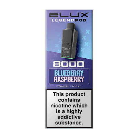Blueberry Raspberry Elux Legend 8000 Prefilled Pod + Refill