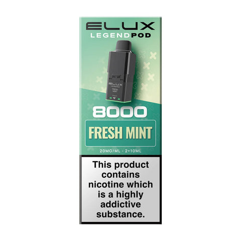 Fresh Mint Elux Legend 8000 Prefilled Pod + Refill