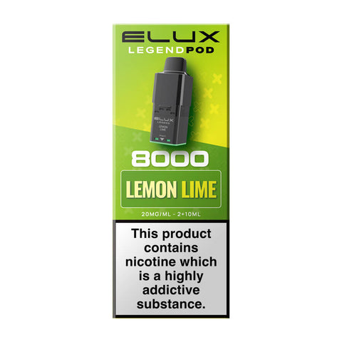 Lemon Lime Elux Legend 8000 Prefilled Pod + Refill