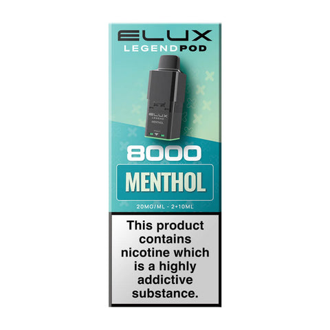 Menthol Elux Legend 8000 Prefilled Pod + Refill