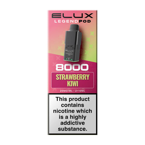 Strawberry Kiwi Elux Legend 8000 Prefilled Pod + Refill
