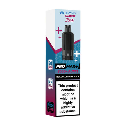 Blackcurrant Juice Pro Max Plus 6000 Prefilled Pod + Refill by Hayati