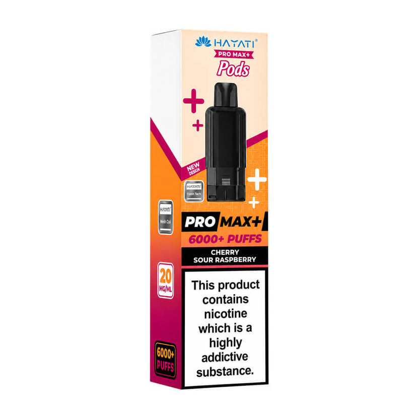 Cherry Sour Raspberry Hayati Pro Max Plus 6000 Prefilled Pod + Refill