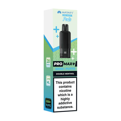 Double Menthol Pro Max Plus 6000 Prefilled Pod + Refill by Hayati